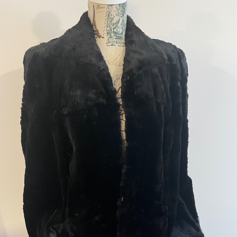 Real Fur Stole/Cape - Black - Beautiful